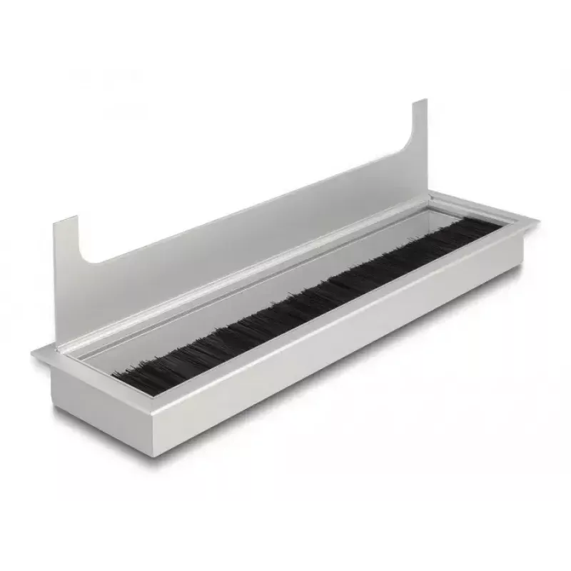 Kaabli läbiviik DELOCK 66862 lauale, hõbedane, 80×280×28 mm