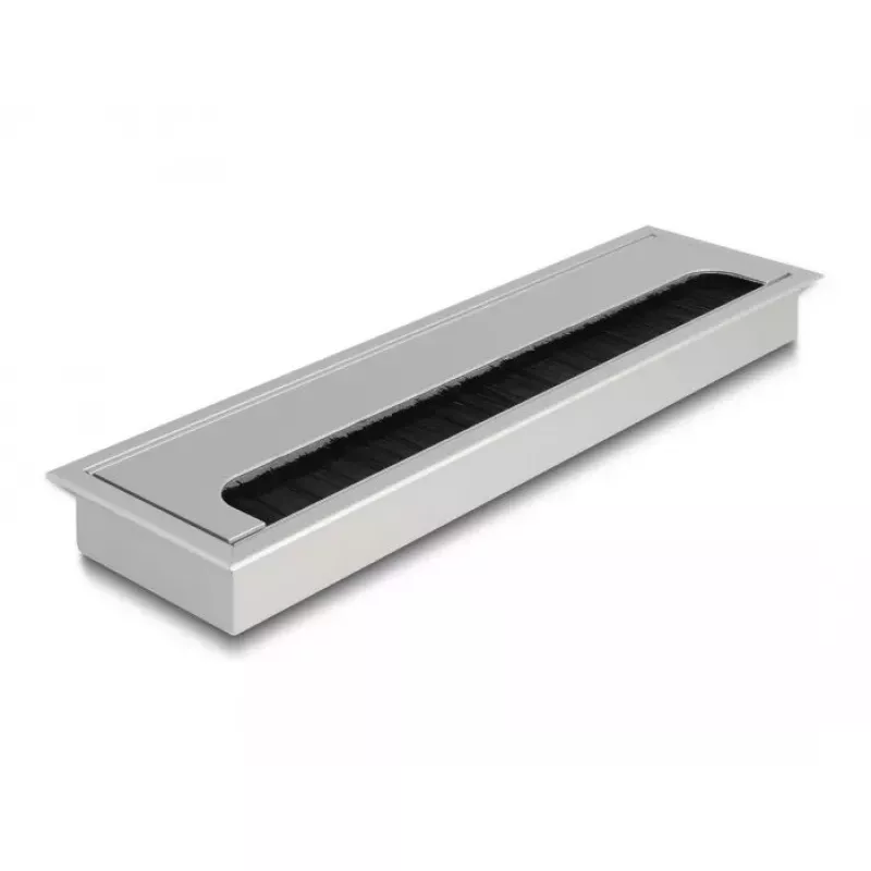 Kaabli läbiviik DELOCK 66862 lauale, hõbedane, 80×280×28 mm