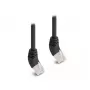 Võrgukaabel DeLOCK RJ45 Cat.6A S/FTP 45° nurga all 0,25 m must