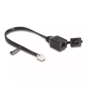 DeLOCK kaabel RJ12 pistik RJ12 pesasse 20 cm must