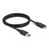 USB-kaabel DeLOCK 84017 1,5 m USB 3.2 Gen 1 USB A USB C Must
