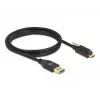 USB-kaabel DeLOCK 84028 1,5 m USB 3.2 Gen 1 USB A USB C Must