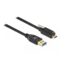 USB-kaabel DeLOCK 84028 1,5 m USB 3.2 Gen 1 USB A USB C Must