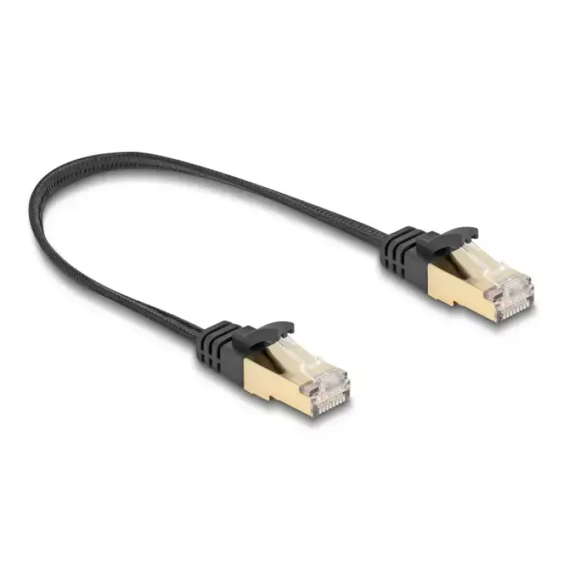 Võrgukaabel DeLOCK RJ45 lame 0.25m Cat6A must