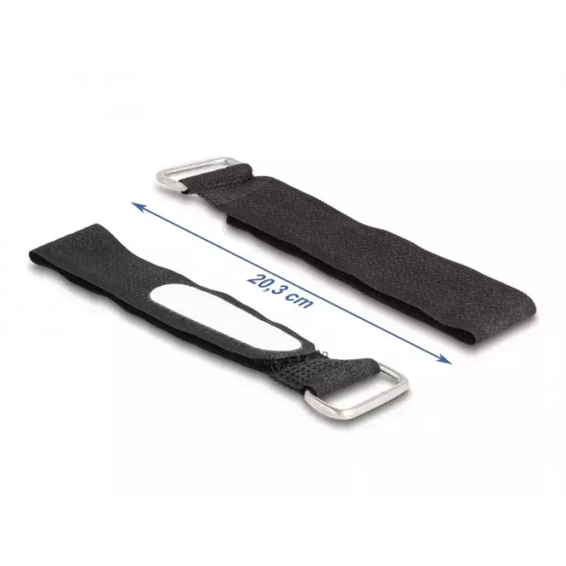 Takja- ja aaskinnitusega kaabliside DeLOCK 203x20mm must 5 tk