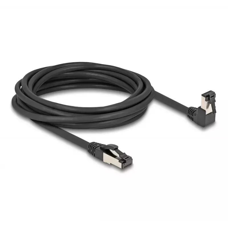 Võrgukaabel DeLOCK RJ45 Cat.8.1 90° allanurga / sirge 5 m must