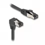Võrgukaabel DeLOCK RJ45 Cat.8.1 90° allanurga / sirge 5 m must