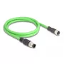 Võrgukaabel DeLOCK M12 kaabel A-kodeeritud 8 kontaktiga isane emasele PUR (TPU) 1 m