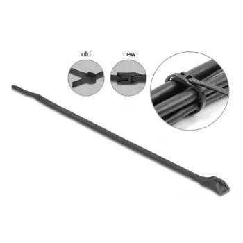 Vabastatav kaabliside DeLOCK 19465 polüamiidist must 110mm 100 tk
