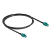 Koaksiaalkaabel DELOCK 90680 — 1 m, HSD Z to HSD Z, must/sinine