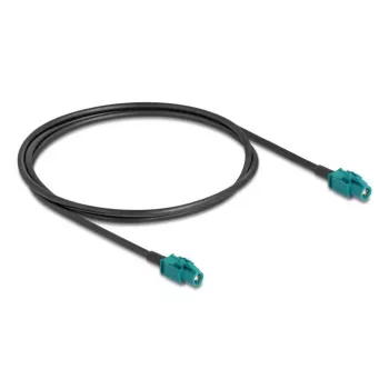 Koaksiaalkaabel DELOCK 90680 — 1 m, HSD Z to HSD Z, must/sinine