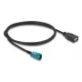 Koaksiaalkaabel DELOCK 90703 — HSD Z USB A-le, 1 m, must/sinine