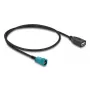 Koaksiaalkaabel DELOCK 90702 HSD Z USB A-le, 0,5 m, must/sinine