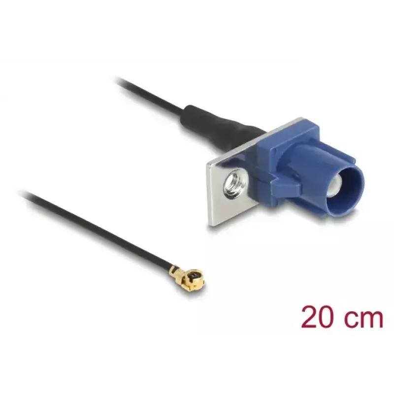 DeLOCK 90727 koaksiaalkaabel 1.13 0,2 m FAKRA C I-PEX MHF1 Must Sinine