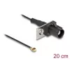 Koaksiaalkaabel DELOCK 90728 — FAKRA A kuni I-PEX MHF1, 0,2 m, 1,13 mm, must