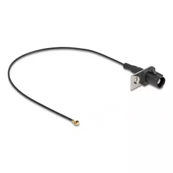 Koaksiaalkaabel DELOCK 90728 — FAKRA A kuni I-PEX MHF1, 0,2 m, 1,13 mm, must