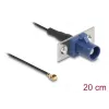 Koaksiaalkaabel DELOCK 90731, FAKRA C isas - I-PEX MHF1 isas, 0,2 m, 1,13 mm, must/sinine