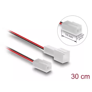 Arvuti jahutussüsteemi kaablipikendus DELOCK 90869 — PVC, 1,3 mm läbimõõt, must/punane/valge