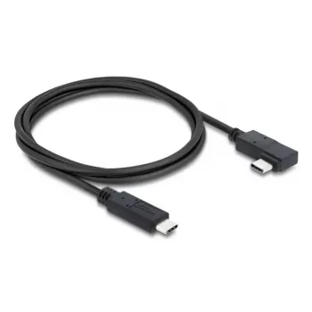 DELOCK koaksiaalne USB4 Gen 3x2 kaabel nurga all vasak/parem USB-C kuni USB-C 40 Gbps USB PD 3.1 240 W 0,5 m
