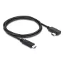 DELOCK koaksiaalne USB4 Gen 3x2 kaabel nurga all vasak/parem USB-C kuni USB-C 40 Gbps USB PD 3.1 240 W 0,5 m