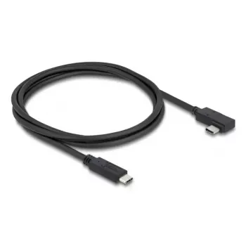 DELOCK Koaksiaalne USB4 Gen 3x2 kaabel USB-C – USB-C 40 Gbps PD 3.1 240 W vasak-/paremnurkne 1 m