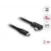DELOCK koaksiaalne USB4 Gen 3x2 40 Gbps USB-C–USB-C nurga vasak/parem PD 3.1 240 W kaabel, 2 m