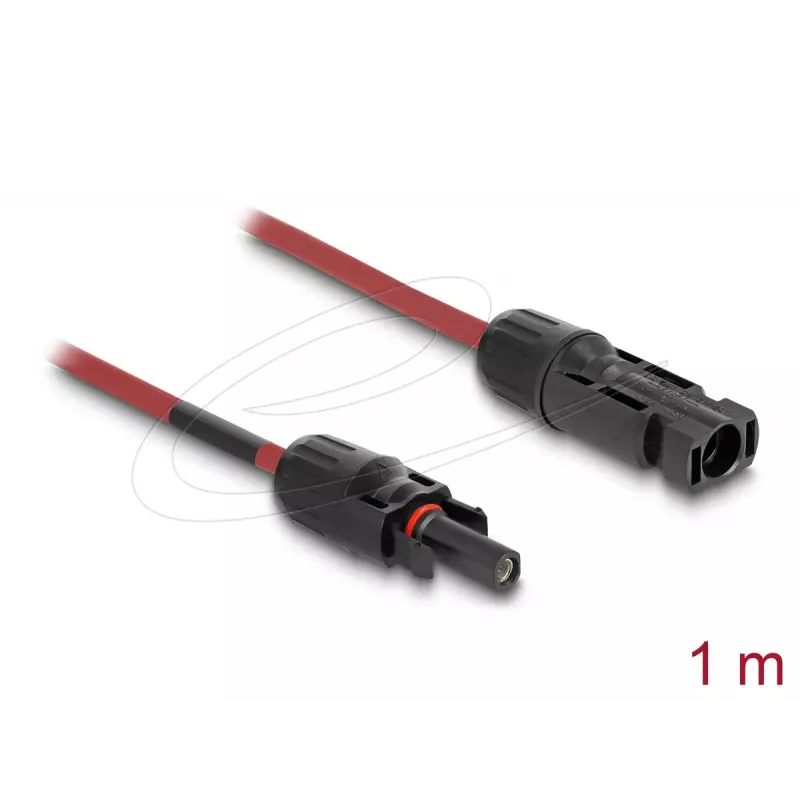 Kaabel DELOCK 90973 DL4 päikesekaabel 6 mm² 1 m punane/must isane-emane 1000 V DC