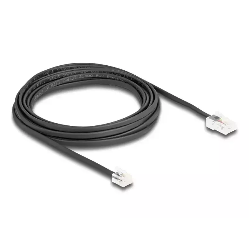 DeLOCK 88038 telefonikaabel 5 m Must RJ-45 RJ-11