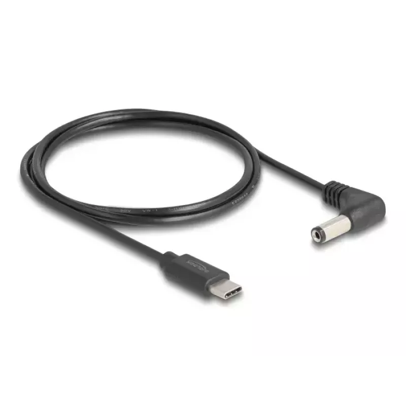 Toitekaabel DeLOCK 85398 must 1,5 m USB-C 5,5 x 2,1 mm