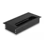 Kaabliläbiviik DELOCK 66856 lauale, must, 80×160×28 mm, 1 tk