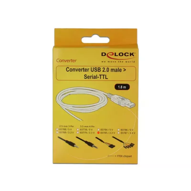 USB kaabel DeLOCK 1,8 m USB2.0-A/TTL 6 kontakti must