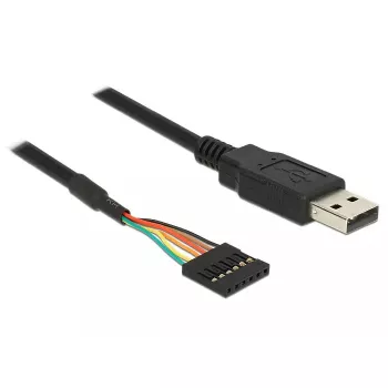 USB kaabel DeLOCK 1,8 m USB2.0-A/TTL 6 kontakti must