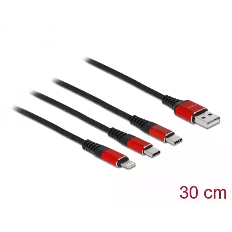 USB laadimiskaabel 3-in-1 DeLOCK 86708