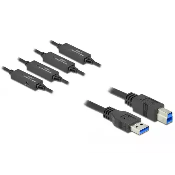 USB-kaabel DeLOCK 85382 USB 3.2 Gen 1 20 m USB A USB B Must