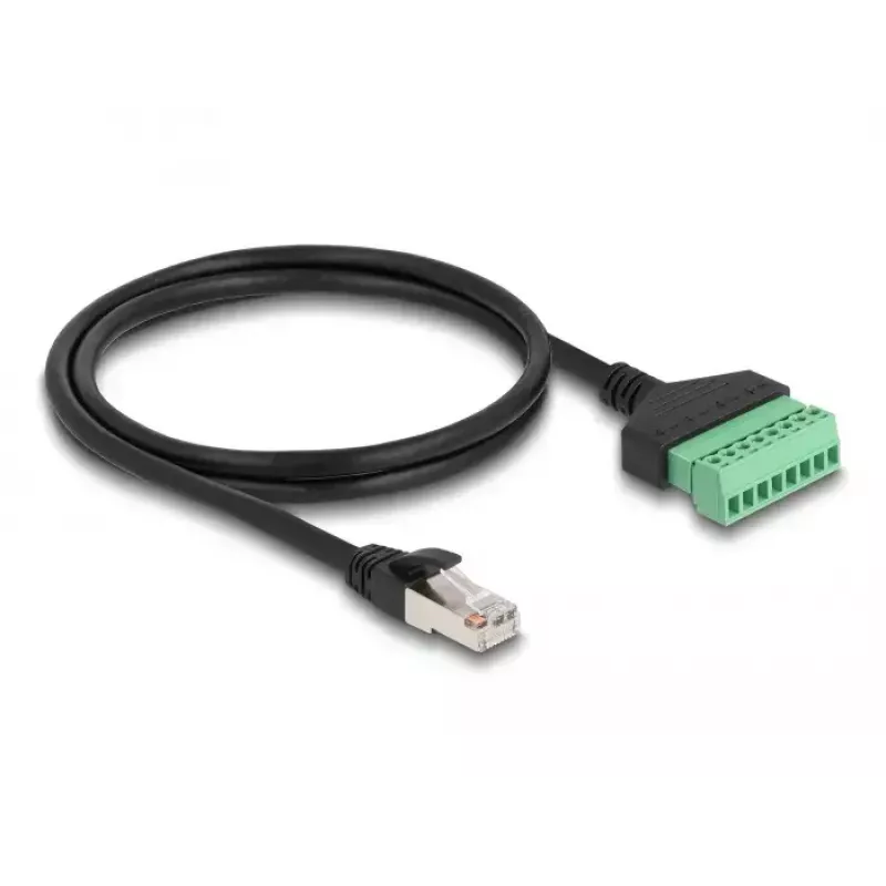 DeLOCK RJ45-kaabel Cat.6 pistik klemmiplokiadapterile 1 m 2-osaline