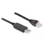 Jadaühenduskaabel DeLOCK 64158 USB 2.0 Type-A to RS-232 RJ45 25 cm must