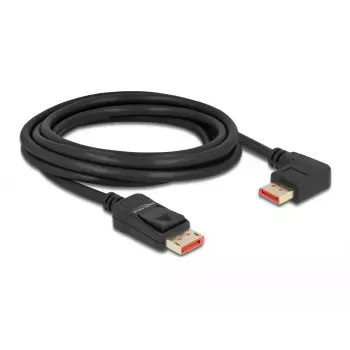 DisplayPort-kaabel DeLOCK 87048 8K 60Hz 3m isane-isanele 90° vasaknurga all