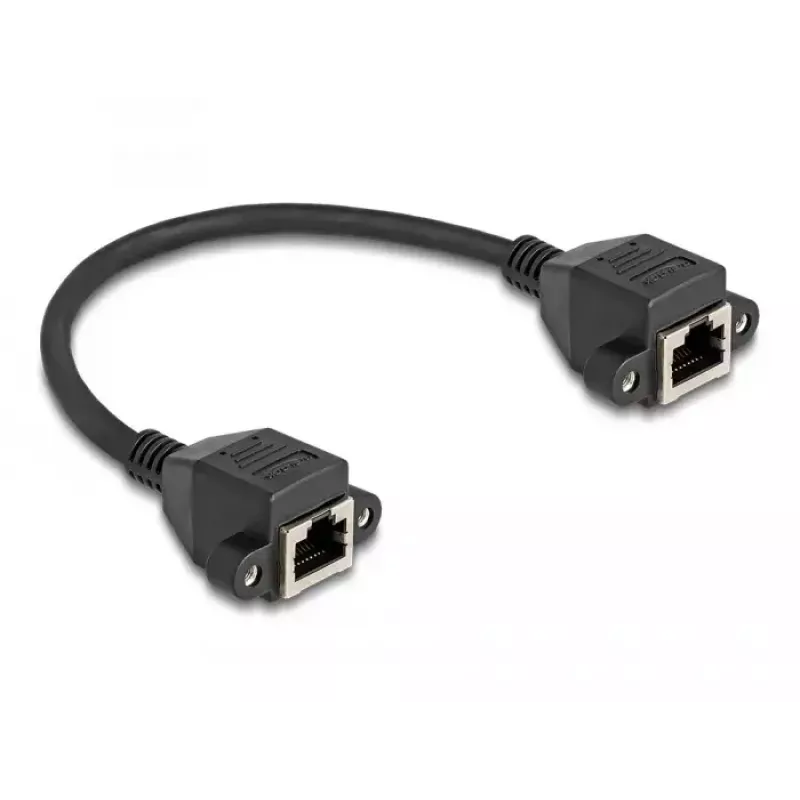 DeLOCK RJ50 pikenduskaabel emane-emane S/FTP 0,25 m must