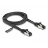 DeLOCK RJ45 lame patch-kaabel pistikust pistikusse Cat.8.1 1 m must