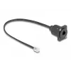 DeLOCK D-Type RJ10 kaabel pistik pistikupessa must 30 cm