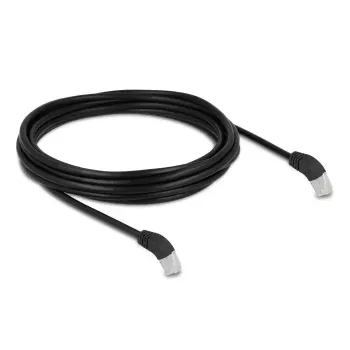 DELOCK RJ45 võrgukaabel Cat.6A S/FTP 45° allapoole nurga all 5 m must