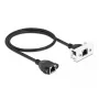 DeLOCK võrgupikenduskaabel Cat.6A 50 cm S/FTP RJ45 must