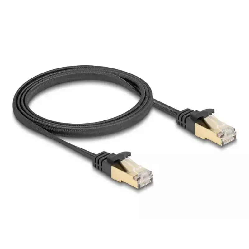 Võrgukaabel DeLOCK RJ45 Lame 1m Cat6A Must
