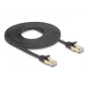 võrgukaabel DeLOCK RJ45 lame 5m Cat6A Must