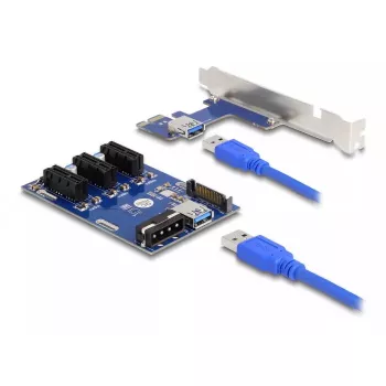 DeLOCK tõusukaart PCI Express x1 kuni 3 x PCIe x1 50 cm USB-kaabel