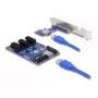 DeLOCK tõusukaart PCI Express x1 kuni 3 x PCIe x1 50 cm USB-kaabel