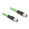 Võrgukaabel DeLOCK M12 kaabel X-kodeeritud 8 kontaktiga isane-isane PUR (TPU) 2 m