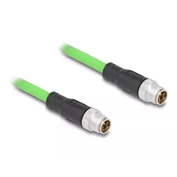 Võrgukaabel DeLOCK M12 kaabel X-kodeeritud 8 kontaktiga isane-isane PUR (TPU) 2 m