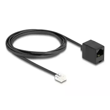 DeLOCK telefonikaabel RJ11-pistik RJ45-pistikupesasse must 2 m