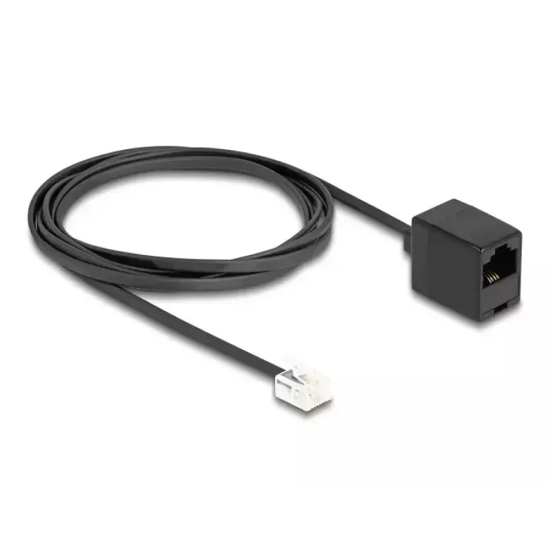 DeLOCK telefonikaabel RJ11-pistik RJ45-pistikupesasse must 2 m